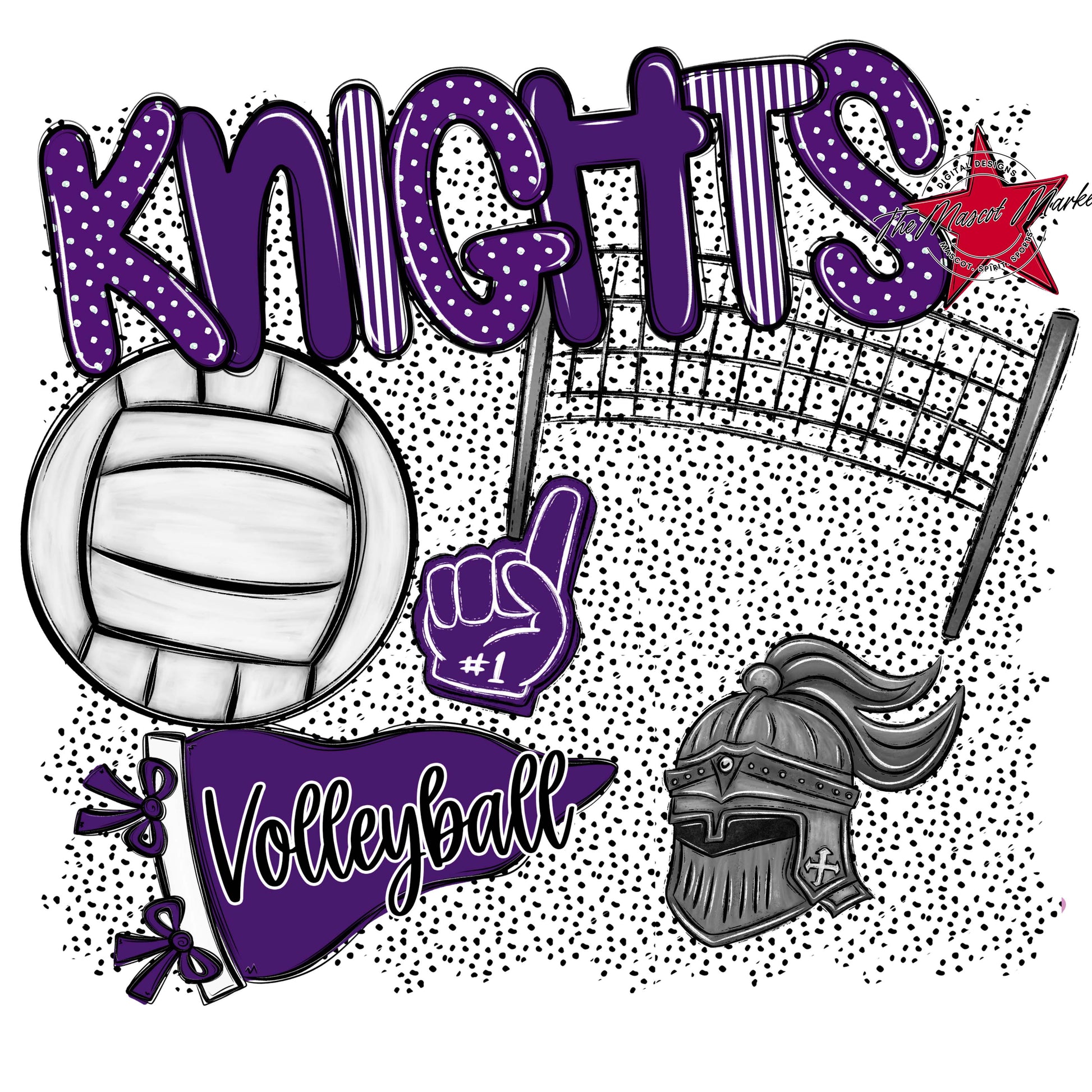 Knights Volleyball Spirit-Purple