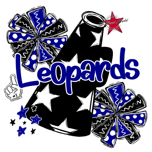 Leopards Alpha Megaphone Design-Blue