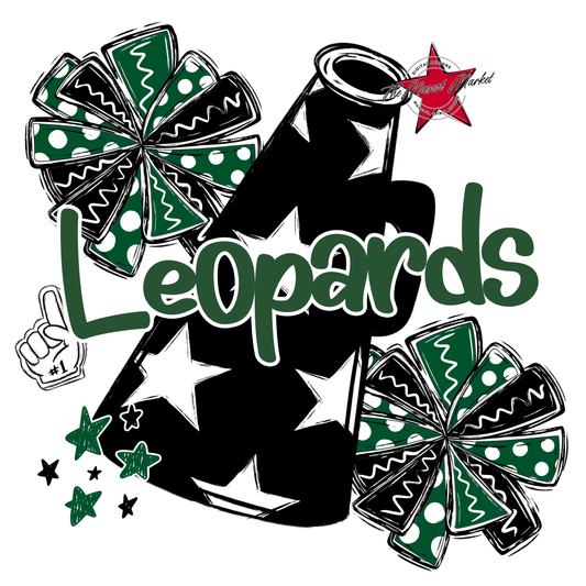 Leopards Alpha Megaphone Design-Green