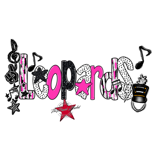 Leopards Band Scrape-Pink