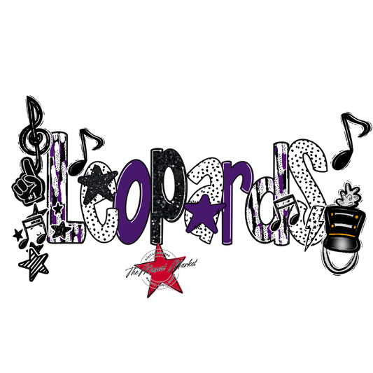Leopards Band Scrape-Purple