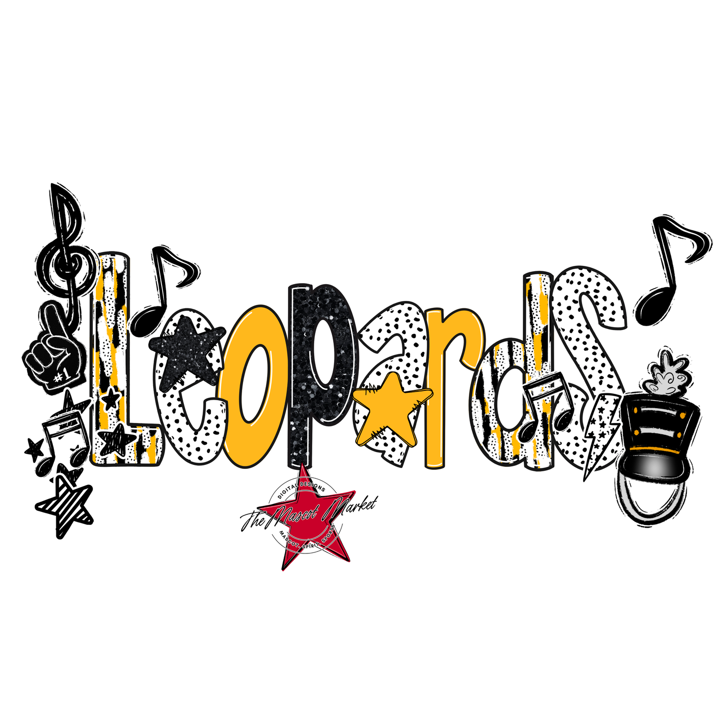 Leopards Band Scrape-Yellow