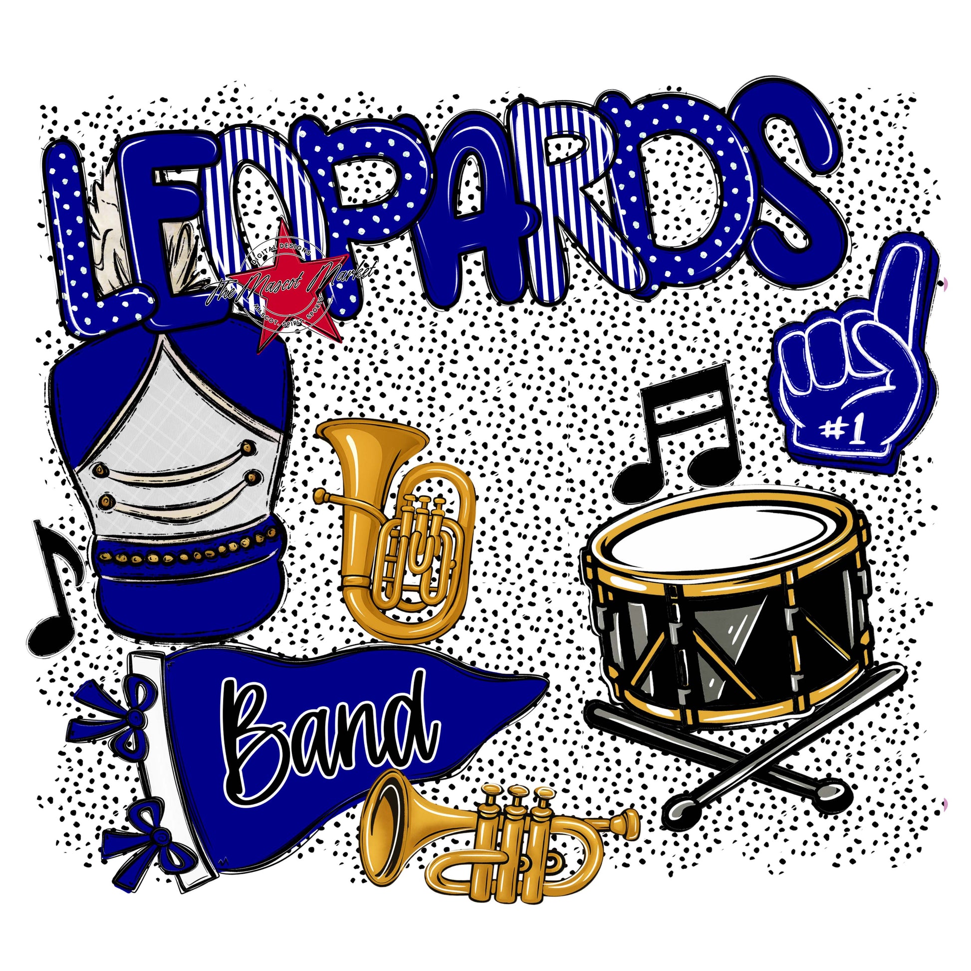 Leopards Band Spirit-Blue