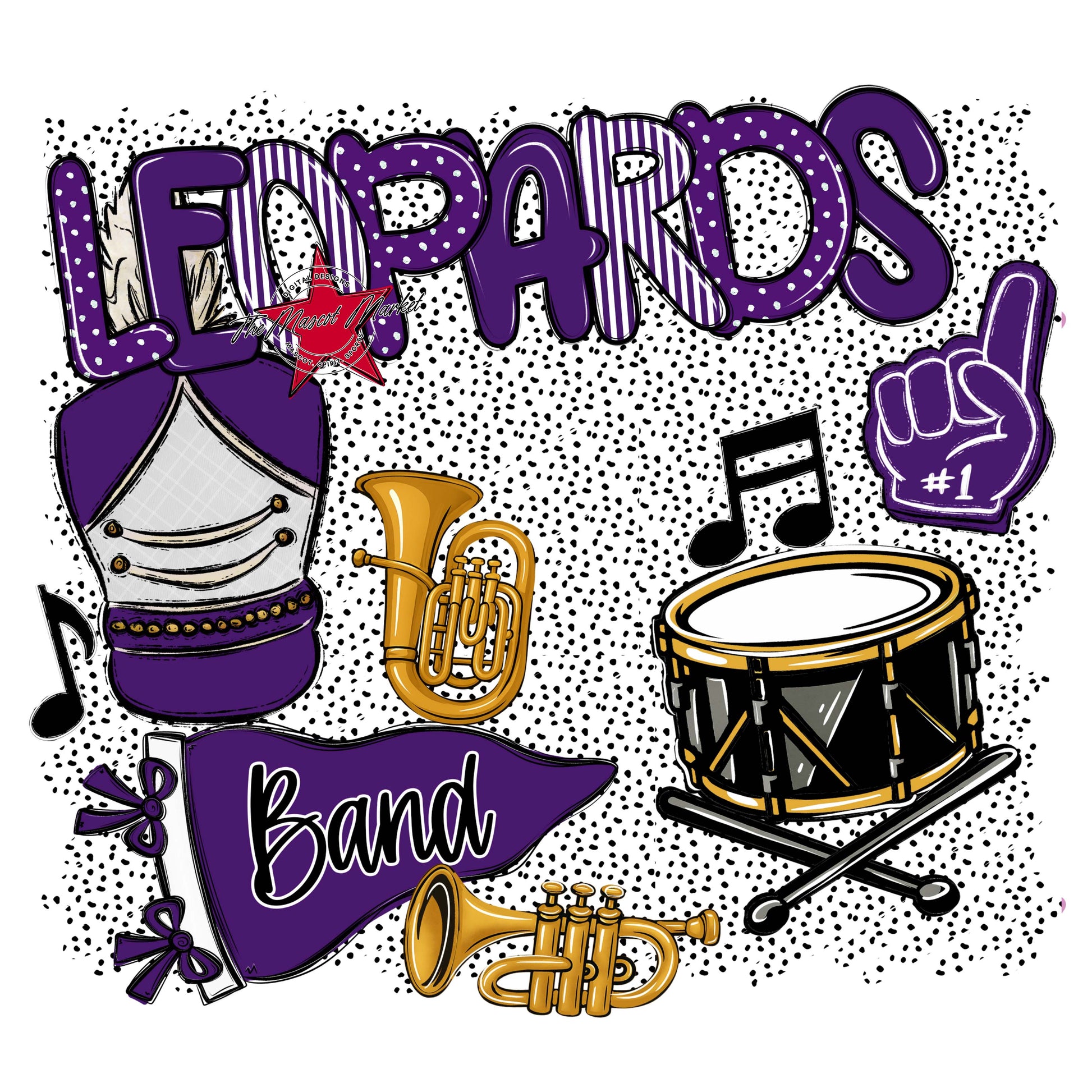 Leopards Band Spirit-Purple