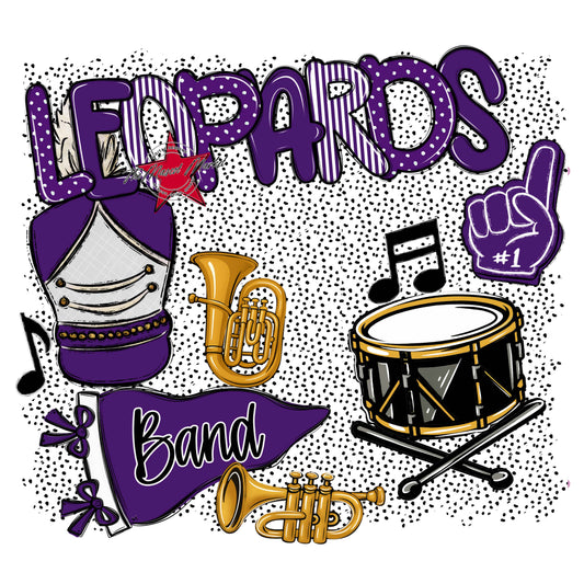 Leopards Band Spirit-Purple