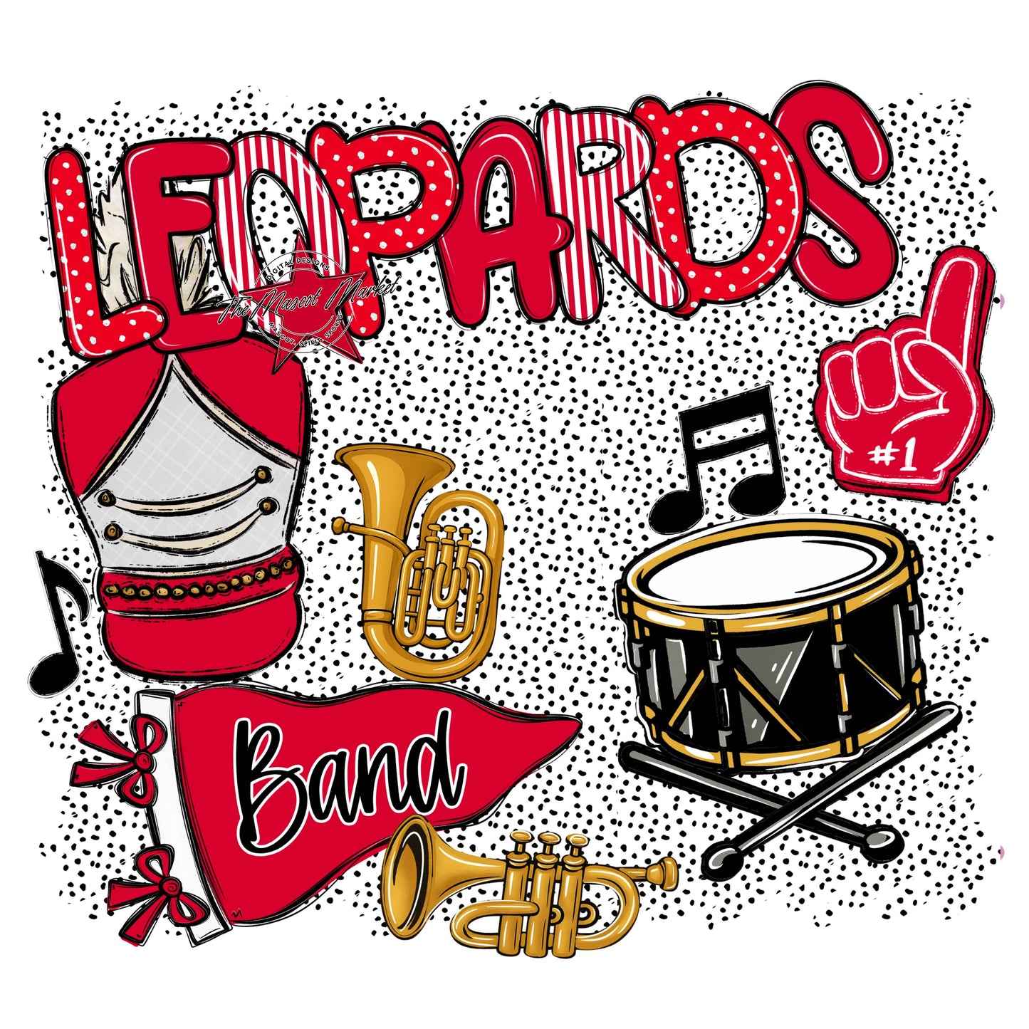 Leopards Band Spirit-Red