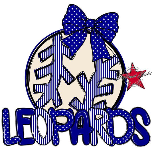 Leopards Baseball-Softball Spirit Design-Blue