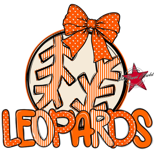 Leopards Baseball-Softball Spirit Design-Orange