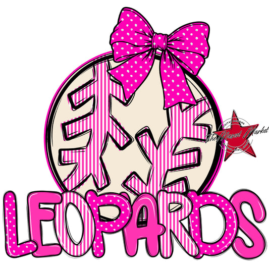 Leopards Baseball-Softball Spirit Design-Pink
