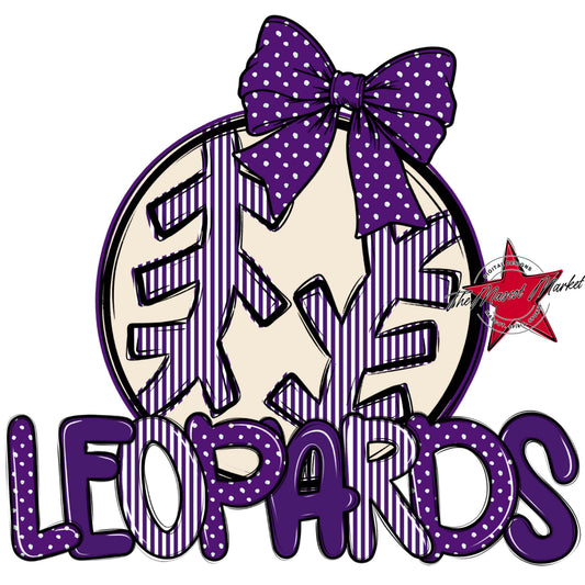 Leopards Baseball-Softball Spirit Design-Purple