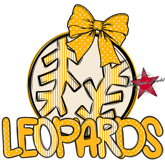 Leopards Baseball-Softball Spirit Design-Yellow