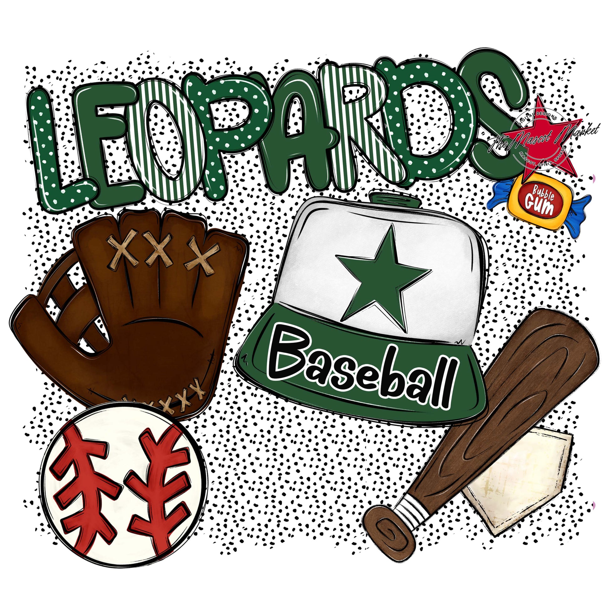 Leopards Baseball Spirit-Green