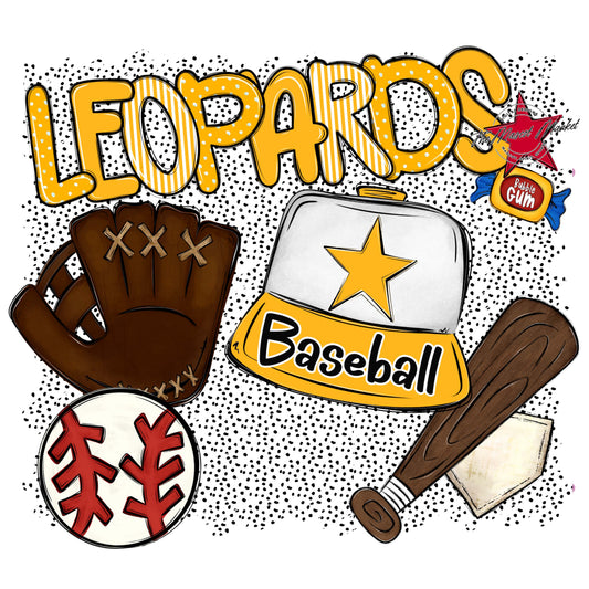 Leopards Baseball Spirit-Yellow