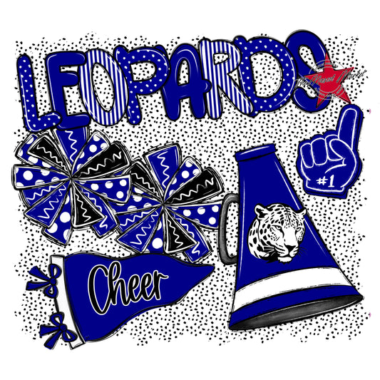 Leopards Cheer Spirit-Blue