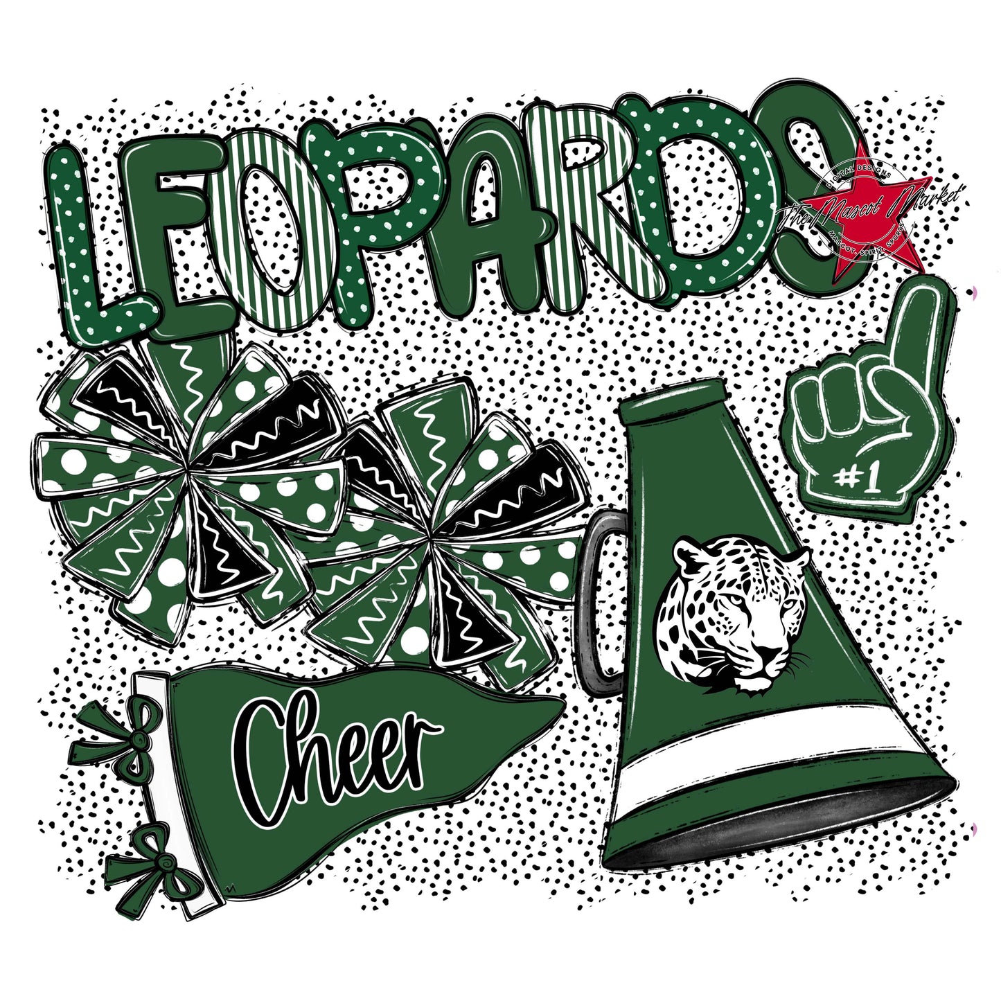Leopards Cheer Spirit-Green