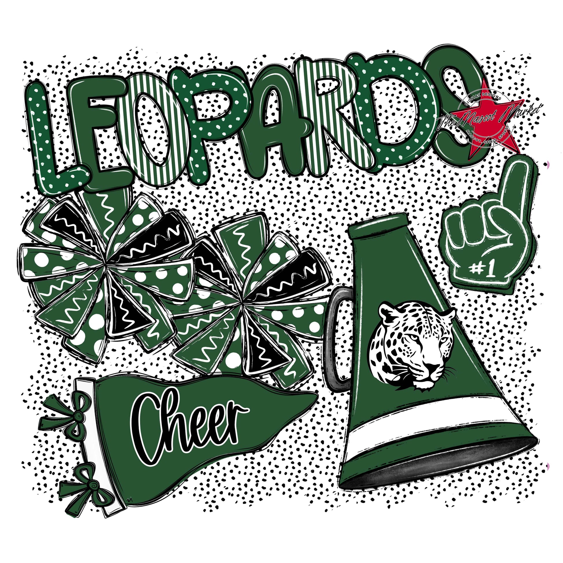 Leopards Cheer Spirit-Green