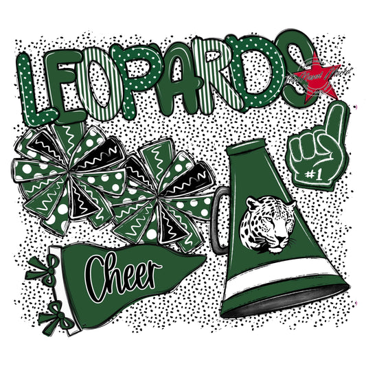 Leopards Cheer Spirit-Green