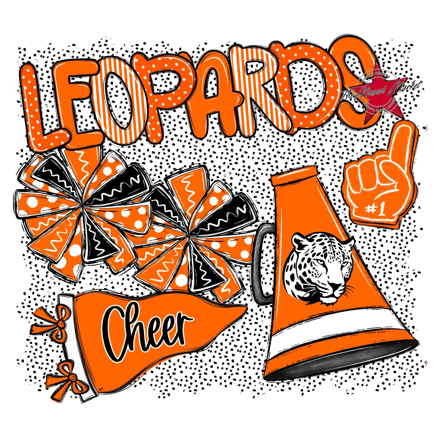 Leopards Cheer Spirit-Orange