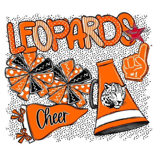 Leopards Cheer Spirit-Orange