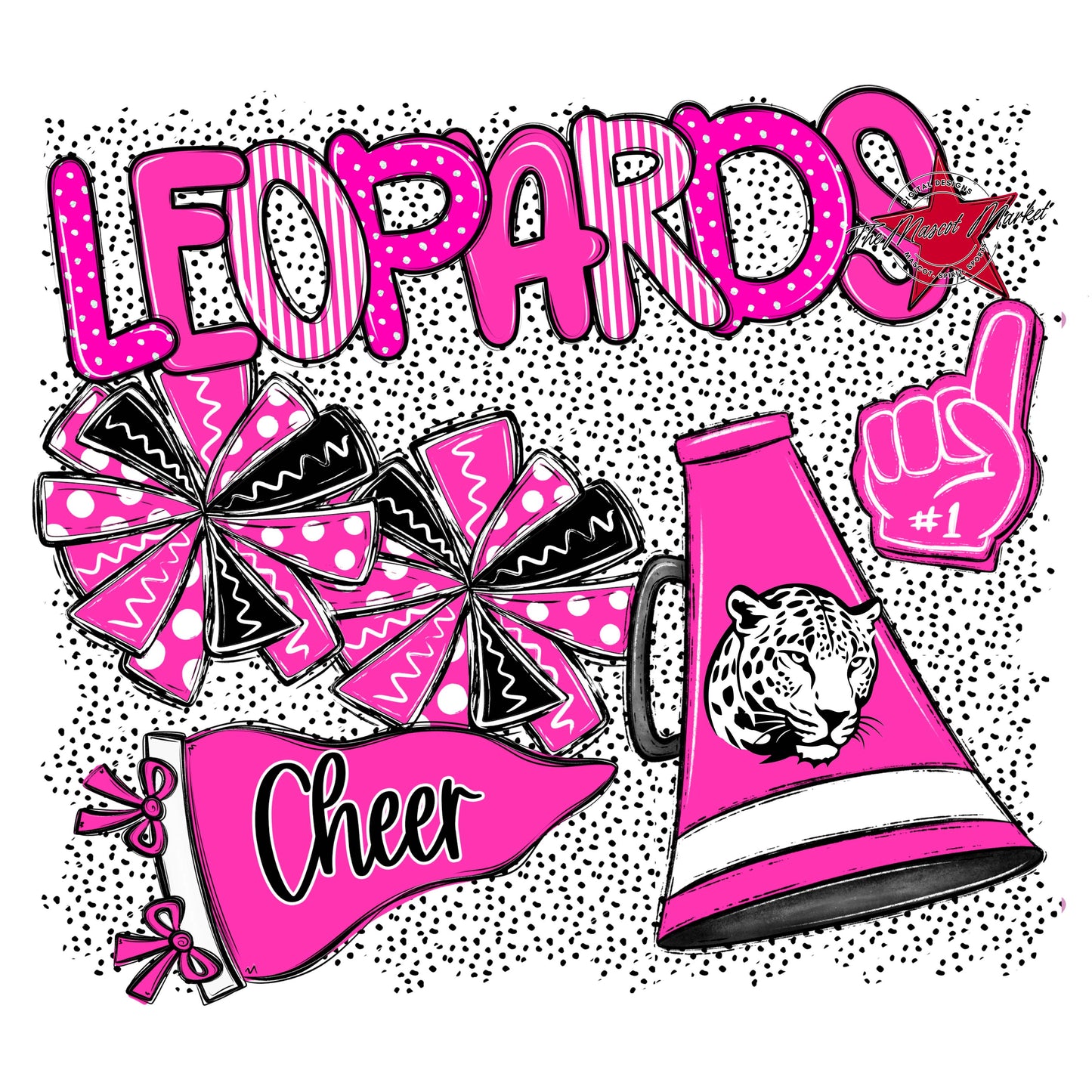 Leopards Cheer Spirit-Pink