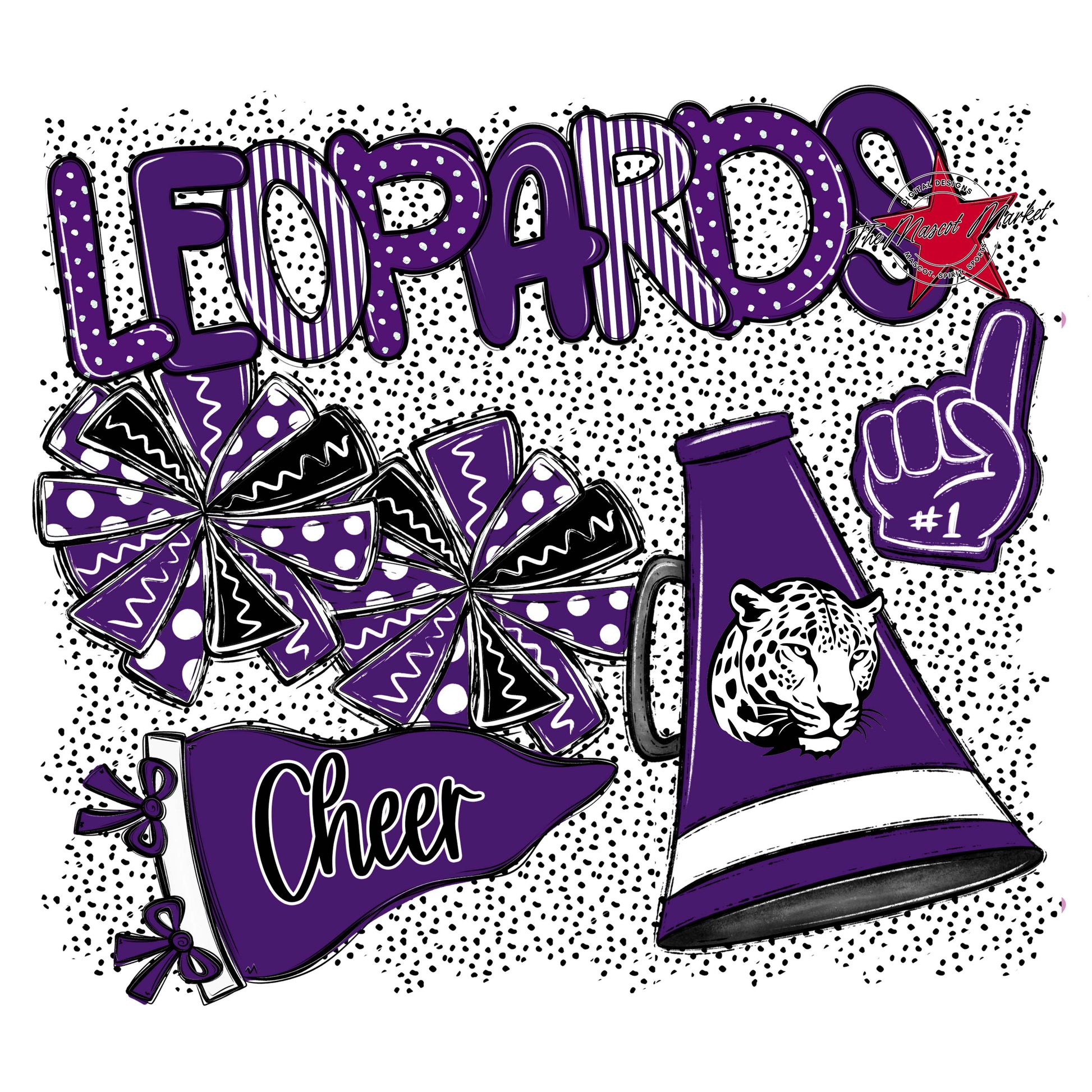 Leopards Cheer Spirit-Purple