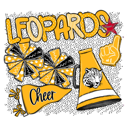 Leopards Cheer Spirit-Yellow