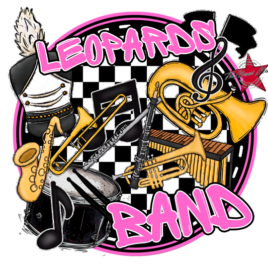 Leopards Circle Band Design-Baby Pink