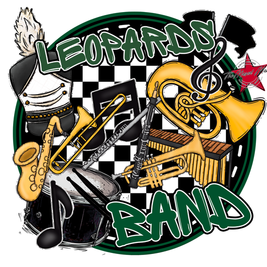 Leopards Circle Band Design-Green