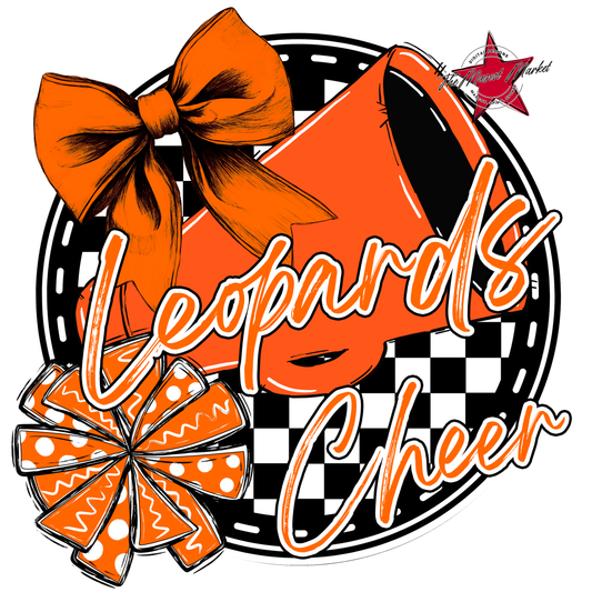Leopards Circle Cheer Design-Orange