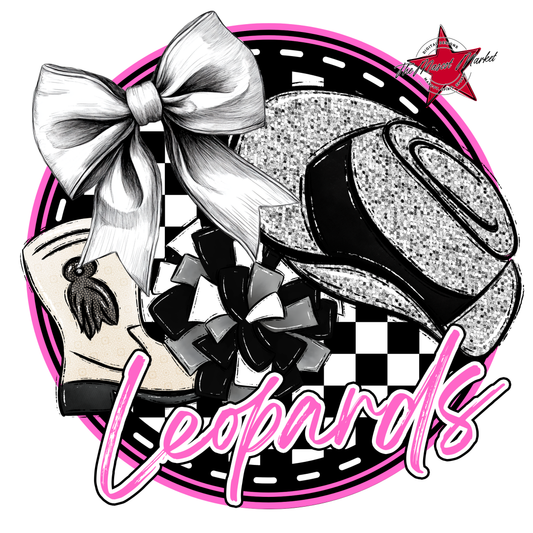 Leopards Circle Drillteam Design-Baby Pink