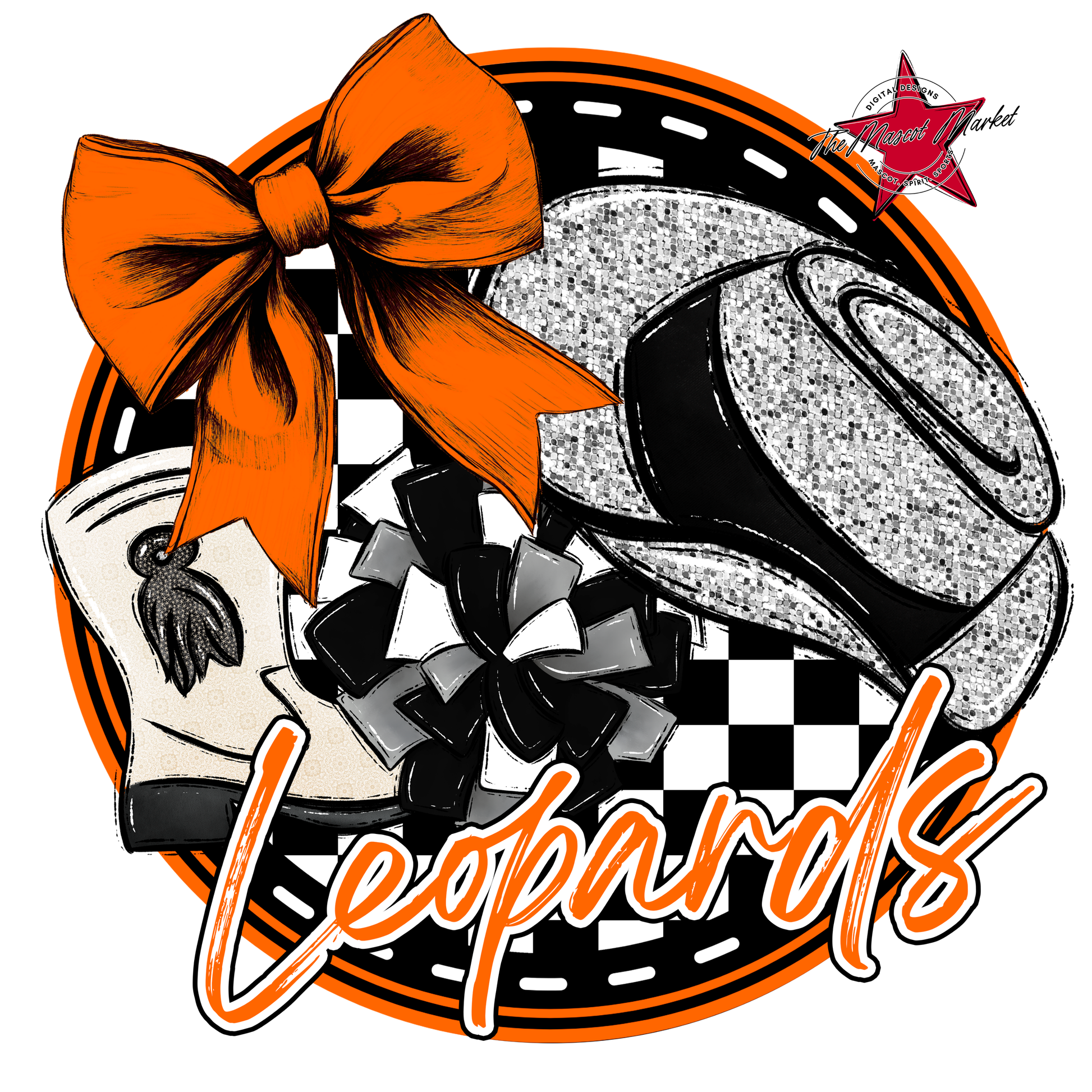 Leopards Circle Drillteam Design-Orange