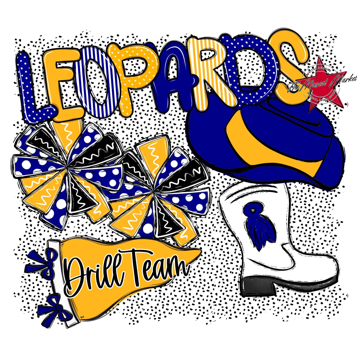 Leopards Drillteam Spirit-Blue & Yellow