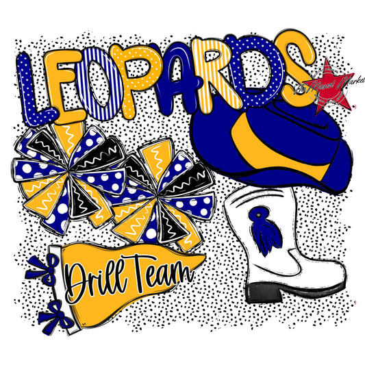 Leopards Drillteam Spirit-Blue & Yellow