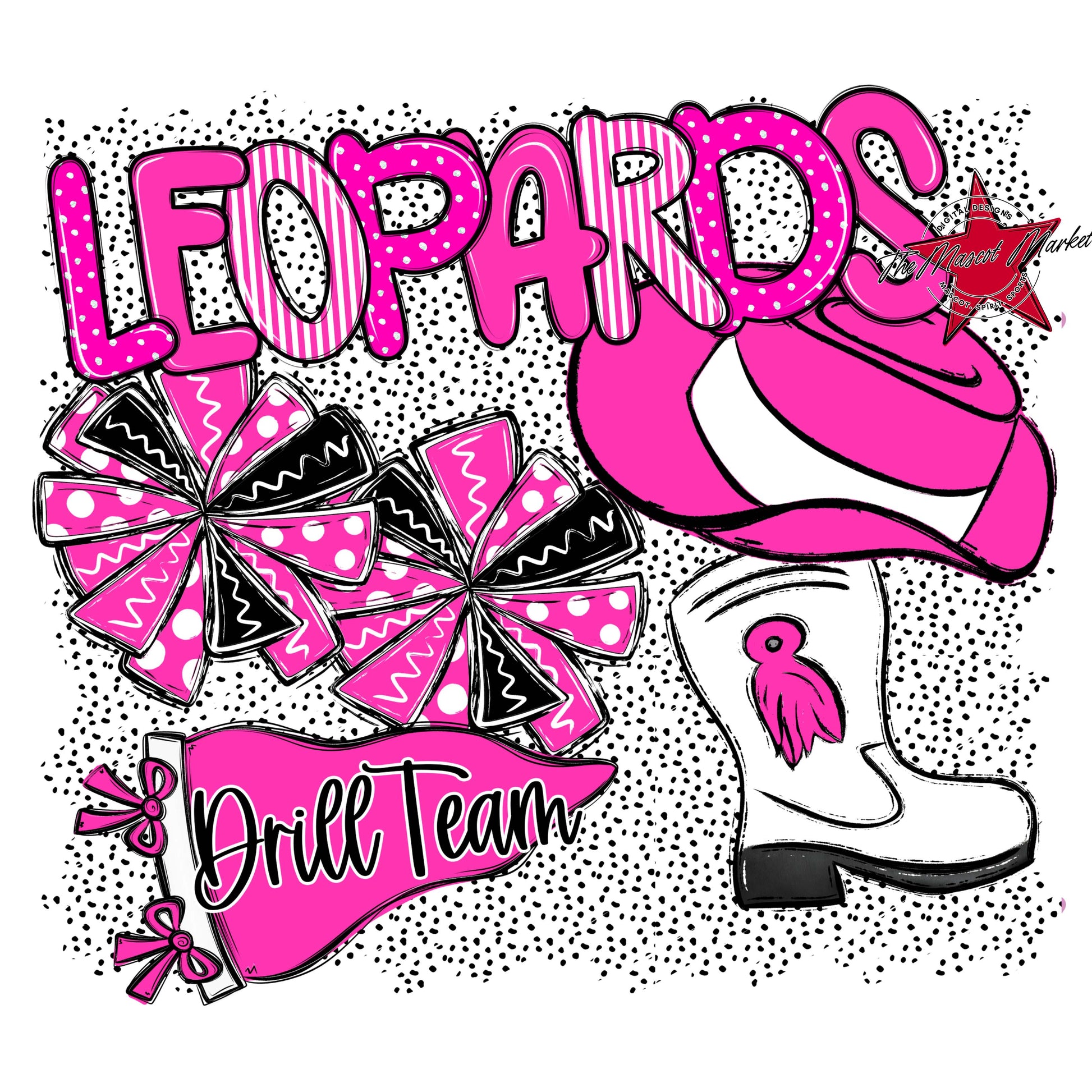 Leopards Drillteam Spirit-Pink