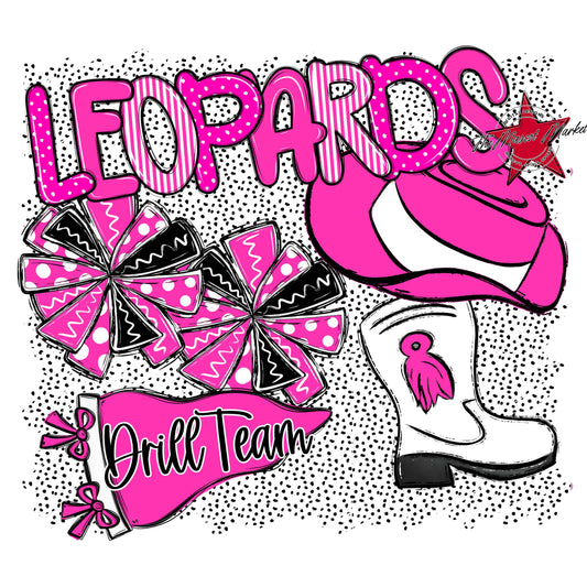 Leopards Drillteam Spirit-Pink