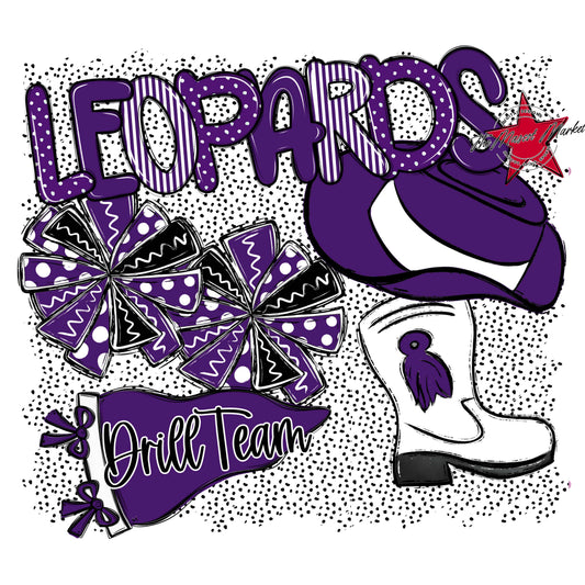 Leopards Drillteam Spirit-Purple