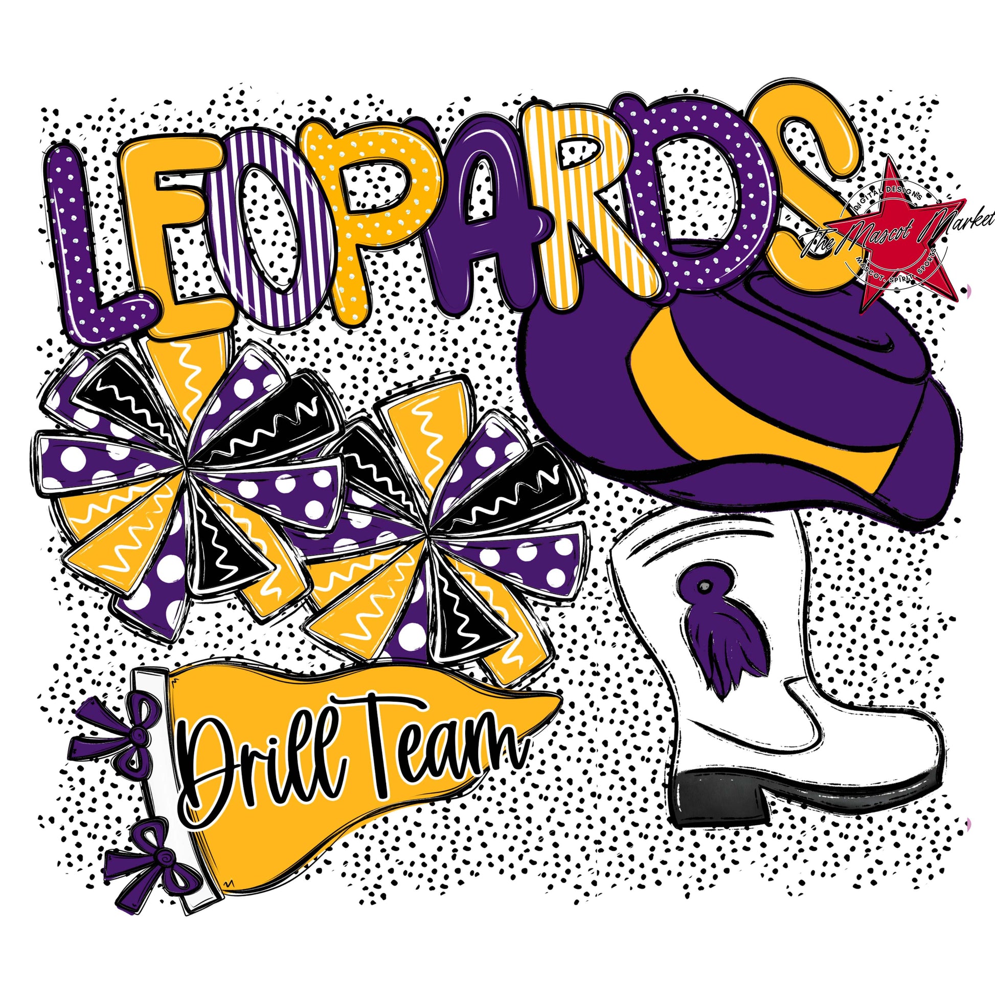 Leopards Drillteam Spirit-Purple & Yellow