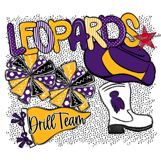 Leopards Drillteam Spirit-Purple & Yellow