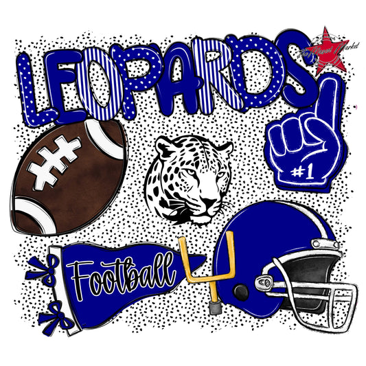Leopards Football Spirit-Blue