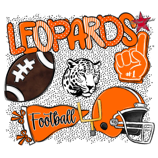 Leopards Football Spirit-Orange