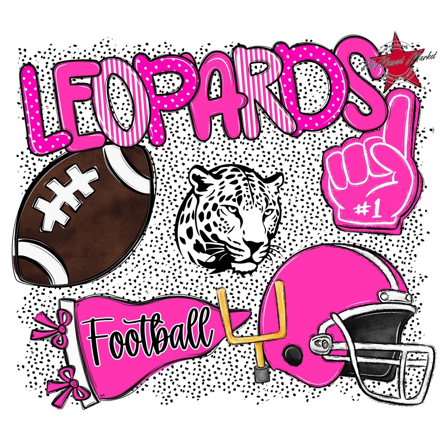 Leopards Football Spirit-Pink