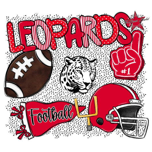 Leopards Football Spirit-Red