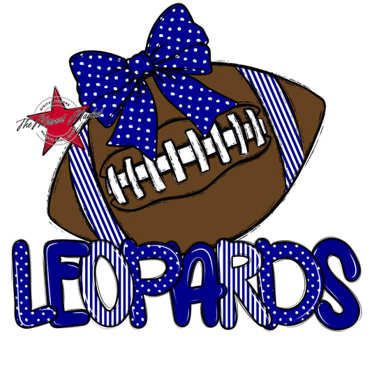 Leopards Football Spirit Design-Blue