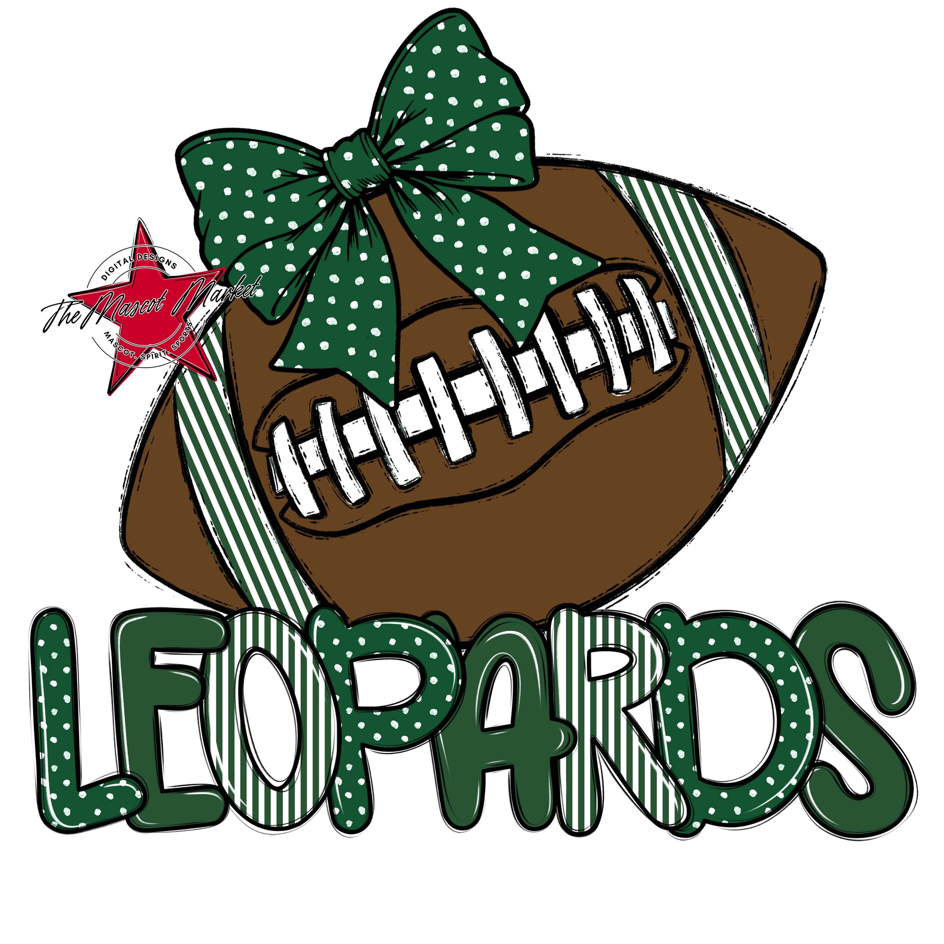 Leopards Football Spirit Design-Green