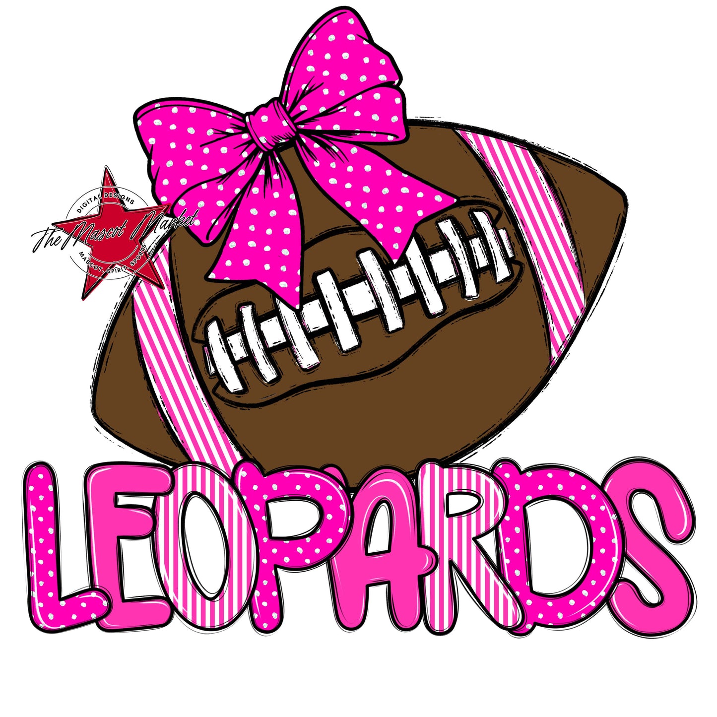 Leopards Football Spirit Design-Pink