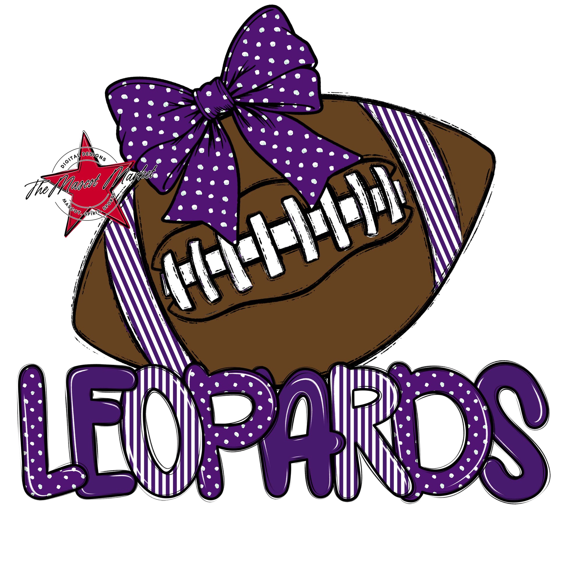 Leopards Football Spirit Design-Purple