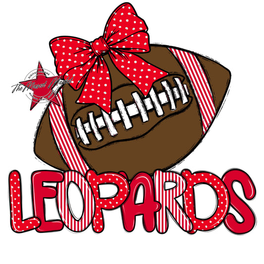 Leopards Football Spirit Design-Red