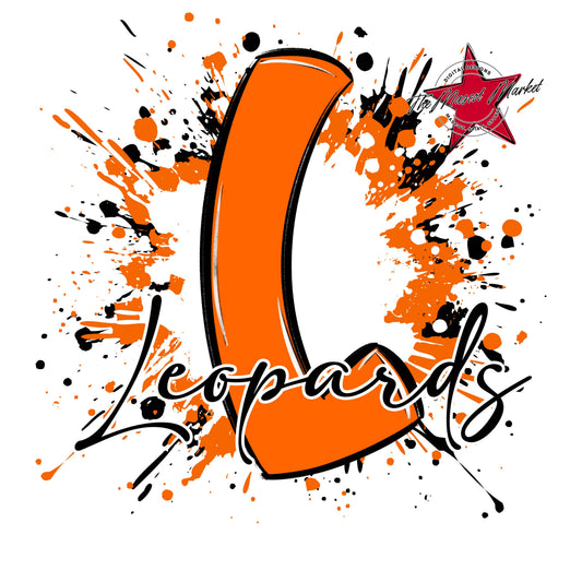 Leopards Mascot Splatter-Orange