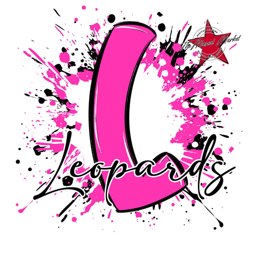 Leopards Mascot Splatter-Pink