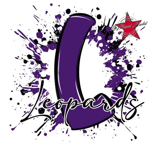 Leopards Mascot Splatter-Purple
